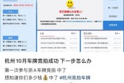 浙江车牌拍卖风云：靓号车牌竞拍背后的故事