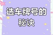 车牌号吉祥数字秘籍：怎样挑选最幸运的车牌号