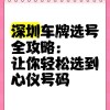 深圳车牌靓号挑选攻略：如何找到心仪的幸运车牌