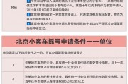 北京车牌摇号中签秘诀：掌握这些技巧，提高成功率！