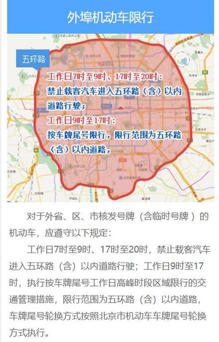 外地车牌北京限行新规来袭:这些时间段禁止驶入