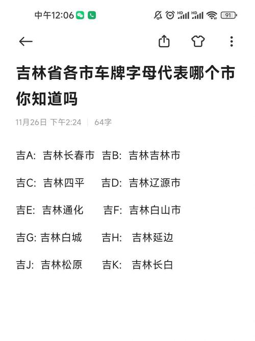 吉林车牌靓号,价格