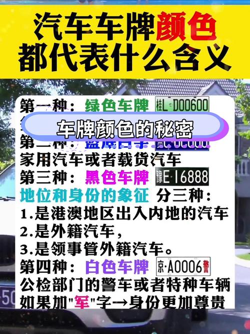 解码车牌颜色:揭示汽车背后的身份与地位差异