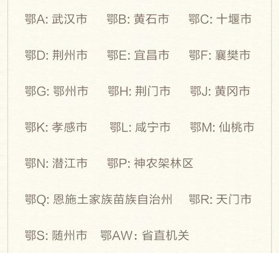 鄂H车牌:这串数字背后隐藏的湖北地名之谜