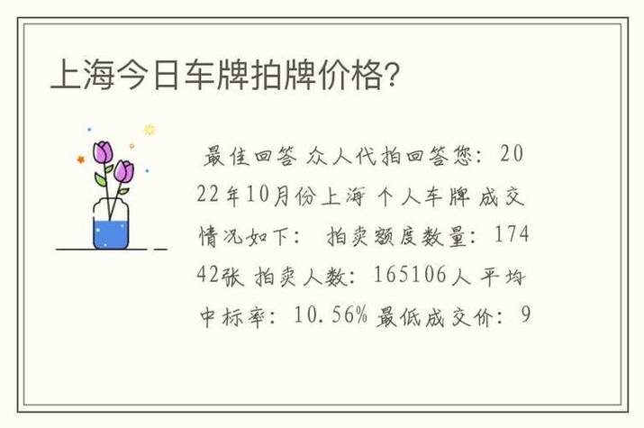 上海车牌拍牌价格飙升,转让市场火热!
