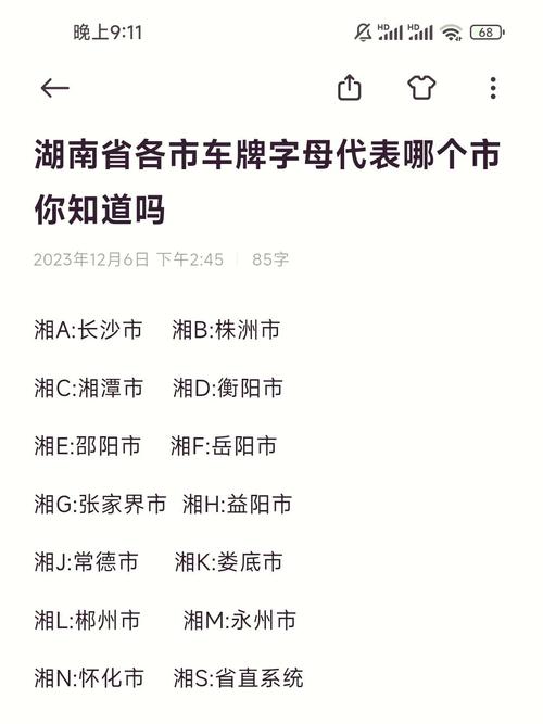 湘车牌:湖南地区专属车标背后的故事