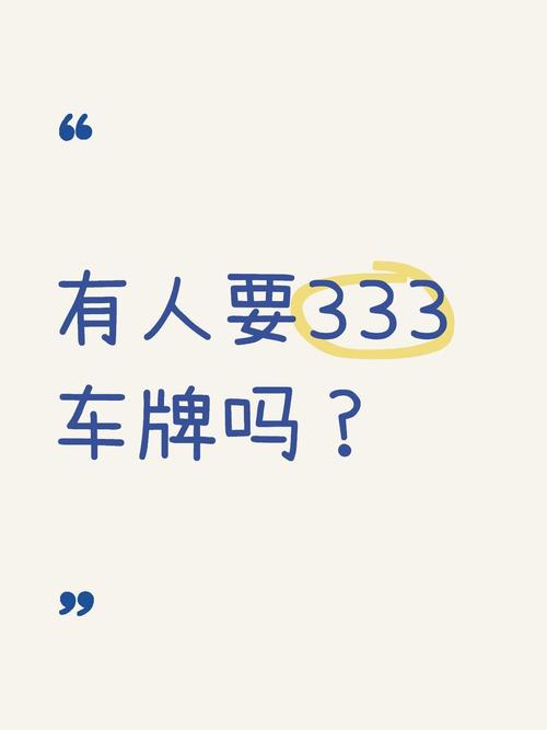 车牌333,寓意好到爆!车主喜提人生赢家!