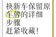 原车牌如何保留：车辆出售后的车牌保留攻略