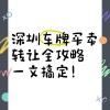 深圳车牌转让热潮：靓号车牌炙手可热，抢购热潮一触即发！