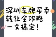 深圳车牌转让热潮：靓号车牌炙手可热，抢购热潮一触即发！