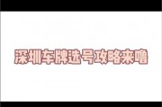 深圳靓号车牌分期攻略：轻松入手心仪车牌