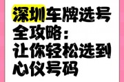 深圳车牌靓号挑选攻略：如何找到心仪的幸运车牌
