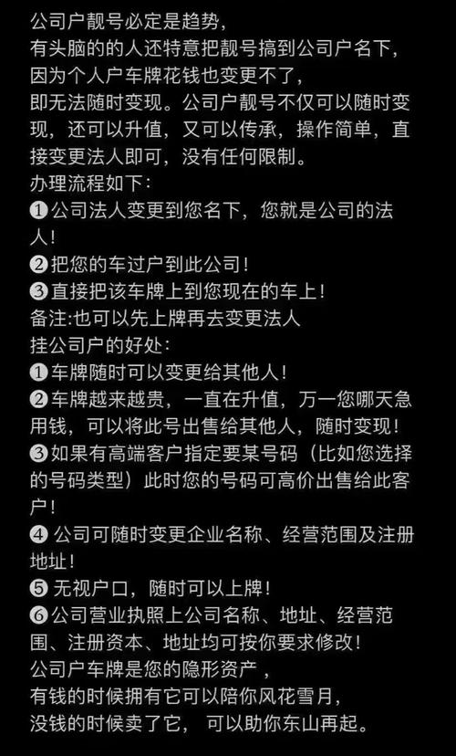 公户车牌靓号背后的风险:隐藏隐患