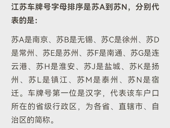 江苏牌照字母:探秘苏城车辆身份密码
