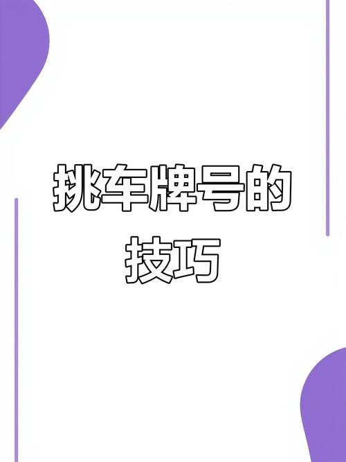 汽车牌靓号选择秘籍:车牌号码如何彰显个性