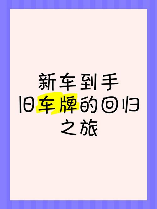 旧车焕新颜，车牌传承新旅程！老车牌照升级换新车的必备攻略
