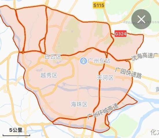 粤A车主注意!广州限行新规即将实施,热门区域全面禁行!