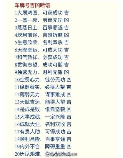 车牌号测吉凶:迷信还是科学?民间传说的奥秘